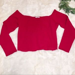 BP | Boatneck Off The Shoulder Crop Top